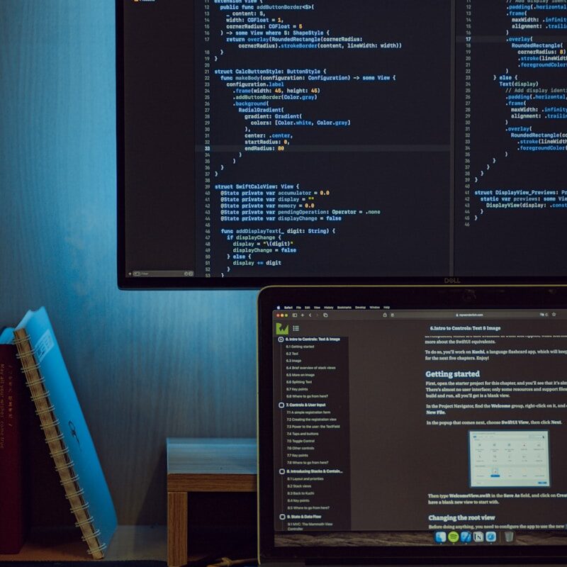 black flat screen computer monitor turned on displaying website